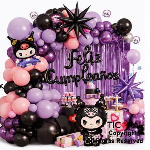 SET DE GLOBOS ARCO XL KUROMI XSR 63 UNIDADES